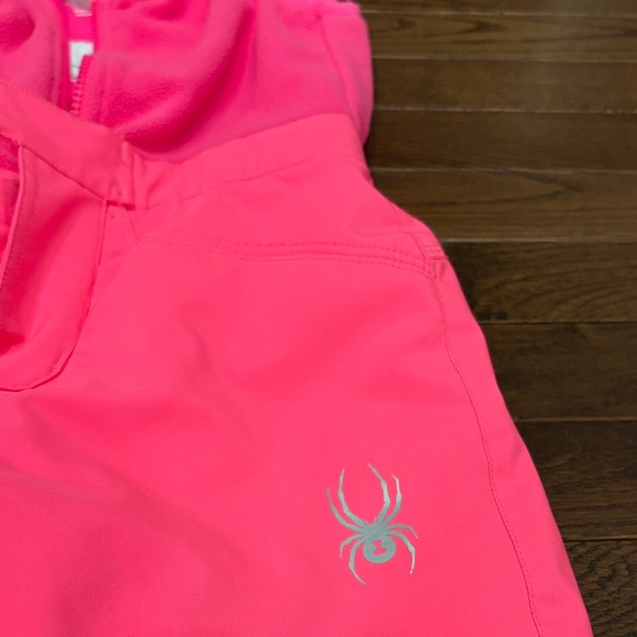 Spyder Girls Snow Bib Size 4 Pink Insulated Ski Pants Small to Tall - Picture 7 of 16